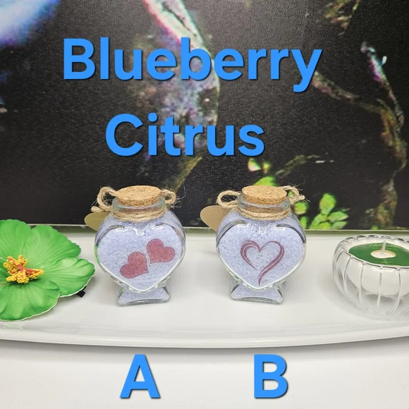 Hand Decorated Glass Bottle Filled With Bath Salt - Picture 2 of 3